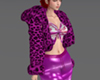 Purple Leo Fur Coat
