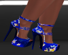 Blue Flowered Heels