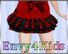 Kids Black Red  Skirt