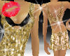 Solid Gold Sequin Dress