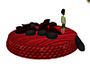 red round poseless bed