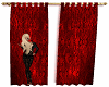 Posh Red Silk Curtain