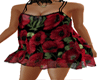 Red  Poppy flower dress