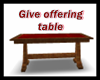 church offering table