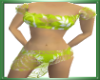 Green floral web dress