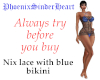 Nix lace with blue bikin