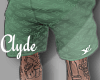 LV Camo Green Shorts