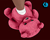 Pink Teddy Slippers (M)