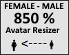 Avatar scaler 850%