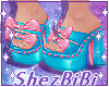 ♡| Blue+Pink Sandals