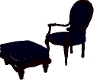 Gothic Dark Blue Chair&S