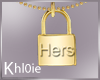 K hers lock gold couples