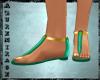 ^AZ^Gild/Teal Sandals