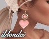 Rose Gold Heart Earrings