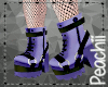 Purple/Black Strap Boots