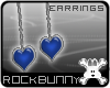 [rb] Heart Earrings Blue