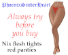 Nix flesh tights red pan