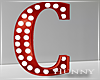 H. Marquee Letter Red C
