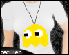 ! yellow pacman necklace