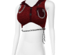 Red Wool Top with Chains