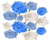 Blue & White Roses