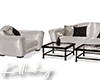 White leather sofa set