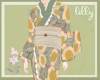 retro flower kimono