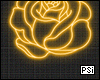 Gold Rose Neon Sign