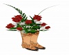 RED N WHITE ROSE BOOTS