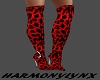BUCKLE BOOT LEOPARD RED