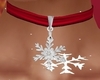 Snowflake Red Choker