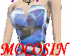 Blue-bubblegum corset