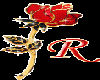 sticker rose "R"