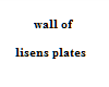 whall of lisences plates