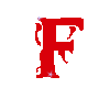 Letter F Red Sticker