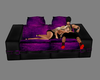 purple & blk couch/poses