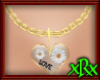 Heart w/Daisies necklace