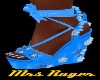 BLUE FLOWER WEDGES