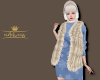 e_creme fur vest