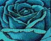 Teal Beaded Rose Canvas