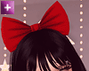 xmas bow + black hair