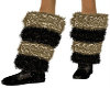 Furry Gold/black boots