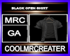 BLACK OPEN SHIRT