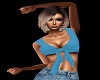 Knot Tied Halter Blue