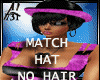 MATCH DERBY HAT- no Hair