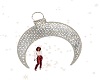 Xmas Ornament arch Silv