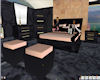 COUCH BLACK & PINK BED