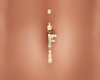 GOLD "F" BELLY PIERCING