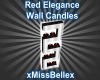 Red Elegance Wall Candle