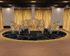 Black and gold rug